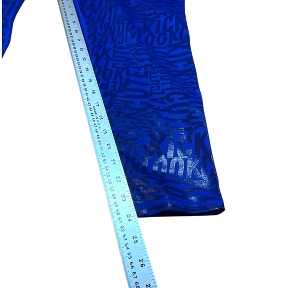 FABLETICS Define Power Hold 7/8 Leggings Graphic Print Cobalt Blue US Sz L - Picture 9 of 10